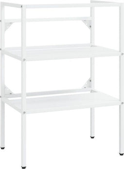 vidaXL Wastafelframe - 59x38x83 cm - gepoedercoat ijzer - wit