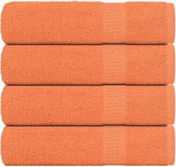 vidaXL - Handdoeken - 4 - st - 50x100 - cm - 360 - g/m² - 100% - katoen - oranje