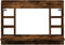 vidaXL - Wandbureau - 105x48x75 - cm - bewerkt - hout - gerookt - eikenkleurig