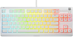 Steelseries Apex 3 TKL - Toetsenbord - Anti-ghosting fluisterstille schakelaars - Wit
