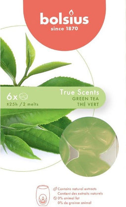 Bolsius - Wax melts pack 6 True Scents Green Tea
