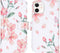 iMoshion Hoesje Geschikt voor iPhone 12 Mini Hoesje Met Pasjeshouder - iMoshion Design Softcase Bookcase - Wit / Roze / Blossom Watercolor