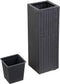 vidaXL - Plantenbak - verhoogd - 30x30x80 - cm - poly - rattan - bruin