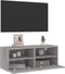 vidaXL - Tv-wandmeubel - 80x30x30 - cm - bewerkt - hout - grijs - sonoma - eikenkleur