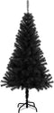 vidaXL - Kunstkerstboom - met - standaard - 120 - cm - PVC - zwart