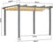 Angel Living Aluminium Pergola 3 x 3 m - Intrekbaar Dak - Water- & UV-bestendig - Beige