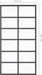 vidaXL - Schuifdeur - met - beslag - 102x205 - cm - aluminium - en - ESG-glas
