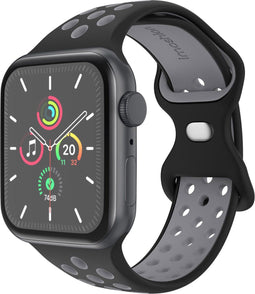 imoshion Sport⁺ bandje - Geschikt voor Apple Watch 1, 2, 3, 4, 5, 6, 7, 8, 9, 10 (42 mm), SE - 38/40/41 mm - Zwart - M/L