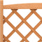 vidaXL - Plantenbak - met - latwerk - en - wielen - massief - vurenhout - bruin