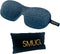 SMUG 3D Slaapmasker met Opbergzakje - 100% Verduisterend - Ergonomisch Oogmasker - Dark Grey Marl