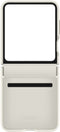 Samsung Galaxy Z Flip5 - Flip cover - Kunstleer - Krasbestendig Schokbestendig - Crème