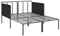 vidaXL - Ligbed - met - Kussens - voor - 2 - Personen - - - Antraciet - - - 115x153x69,5 - cm - - - Staal
