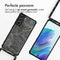 iMoshion Hoesje Geschikt voor Samsung Galaxy S21 FE Hoesje Met Koord - iMoshion Design Hoesje met Koord - Zwart / Black Marble