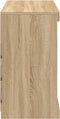 vidaXL - Dressoir - met - LED-verlichting - 81x37x67 - cm - sonoma - eikenkleurig