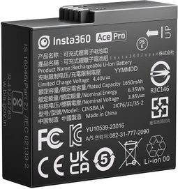 Insta360 - Ace Pro 2 / Ace Pro / Ace - Reservebatterij 1650mAh - Zwart