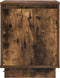 vidaXL - Nachtkastje - met - LED-verlichting - - - Gerookt - Eiken - 39x34,5x50 - cm