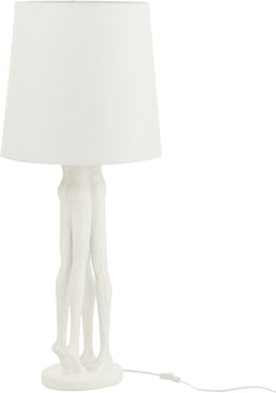 J-Line lamp Koppel - kunststof - wit - small