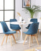 DAKOTA - Eetkamerstoel - Blauw - Fluweel