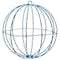 Bal met 192 LED 2 pcs Koudwit 40 cm Metaal