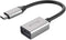 Hyper HD425D-GL - USB-C naar USB-A Adapter - 10 Gbps - Zilver Zwart