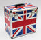 Platenkoffer voor 50 stuks 12 inch LP vinyl afsluitbaar Union flag