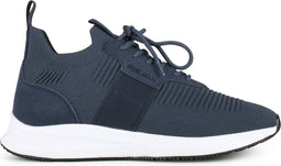 PS Poelman ROBIN - Heren Sneakers - Vetersluiting - Donker Blauw - Maat 41