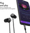 imoshion Bedrade Oordopjes met AUX / 3,5 mm Jack Aansluiting - In-Ear Oortjes met Draad - Zwart