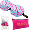 SMUG 3D Slaapmasker met Roze Oordopjes en Opbergzakje - 100% Verduisterend - Ergonomisch Oogmasker - Cherry Blossom Print