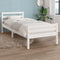 vidaXL - Bedframe - massief - hout - wit - 90x200 - cm
