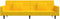 vidaXL - Slaapbank - 2-zits - met - 2 - kussens - fluweel - geel