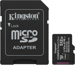 Kingston Canvas Select Plus Gen. 3 - microSDXC 512GB - A1 klasse - 150MB/s leessnelheid