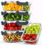 Five Stars® Glazen Vershoudbakjes met 2 Compartimenten - 5 Stuks - Meal Prep Bakjes - Luchtdichte Diepvriesbakjes - Met Deksel - 950 ml