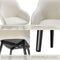 tectake® Eetkamerstoel Marilyn - Gestoffeerd - Ribstof - Crème