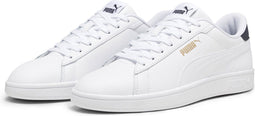 PUMA Smash 3.0 L - Unisex Sneakers - Gevoerde kraag - PUMA White-PUMA Navy-PUMA Gold