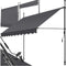 tectake® Klemluifel - Balkonluifel met handzwengel - UV-bestendig - Waterafstotend - Breedte 250 cm - Antraciet