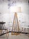 GOOD&MOJO Vloerlamp Everest - Wit/Bamboe - Ø60cm - Scandinavisch,Bohemian - Staande lampen voor Woonkamer - Slaapkamer