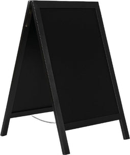 BRASQ Krijtstoepbord - Dubbelzijdig - 55 x 85 CM - Zwart