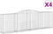 vidaXL - Schanskorven - 4 - st - gewelfd - 400x50x120/140 - cm - ijzer