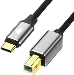 Garpex® USB-C naar USB-B - Printerkabel - USB 2.0 High Speed 480 Mbps - Zwart - 1.8 Meter