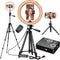 Studio ME Ringlamp 10 inch - Ring Light - 30 Lichtstanden - Zwart - Incl. Afstandsbediening & Mini Tripod