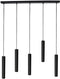 Mexlite Hanglamp DownLume – 5-Lichts – Zwart Metaal – Grote Eettafellamp – GU10 – Modern Design