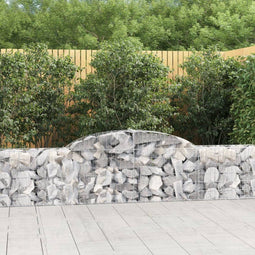 vidaXL - Schanskorven - 13 - st - gewelfd - 300x30x60/80 - cm - gegalvaniseerd - ijzer