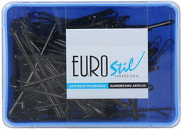 Hair accessories Eurostil Clips Black 70 mm