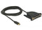 Delock 62980 - USB-C naar 25-pins SUB-D parallelle printerkabel - 180 cm - Zwart