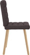 vidaXL - Eetkamerstoelen - 2 - st - stof - donkerbruin