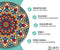 Loti Living Onderzetters - Set van 6 - Mandala design - Keramiek en kurk