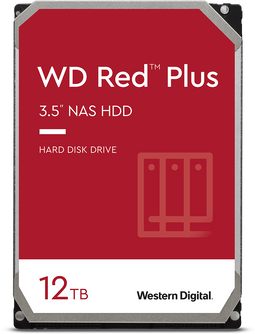 Western Digital Red Plus - NAS harde schijf - 12TB - 256MB cache (1x)