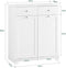 SoBuy BZR33-II-W - Badkamerkast - 2 lades 2 wasmanden 45 liter - Wit