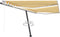 vidaXL - Luifel - automatisch - met - LED - en - windsensor - 400x350 - cm - geel - en - wit