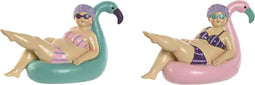 Decoratieve figuren Home ESPRIT Multicolour Turkoois Lila Mediterrane 22 x 9,5 x 13 cm (2 Stuks)